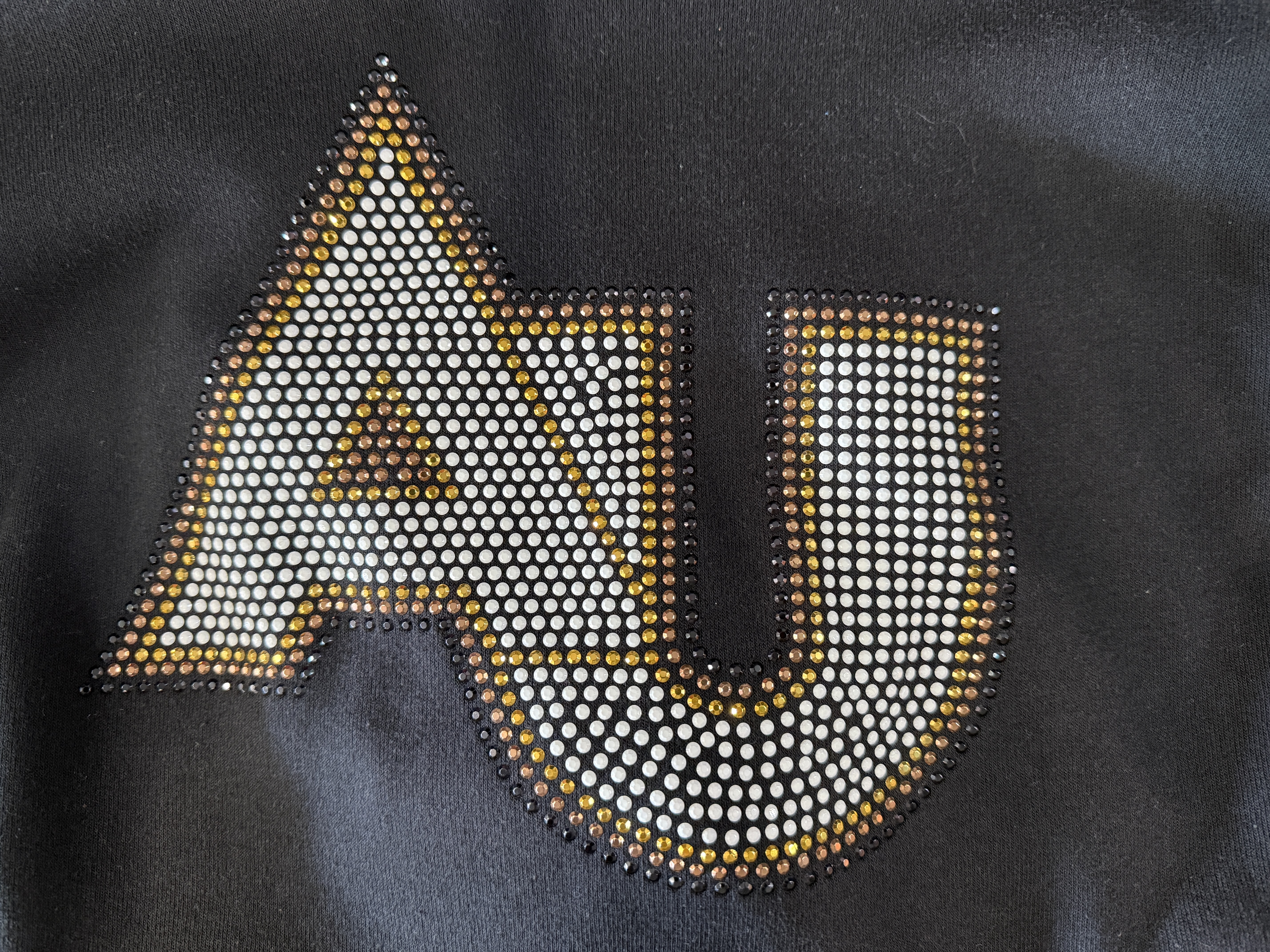 over shoulder bling shirt