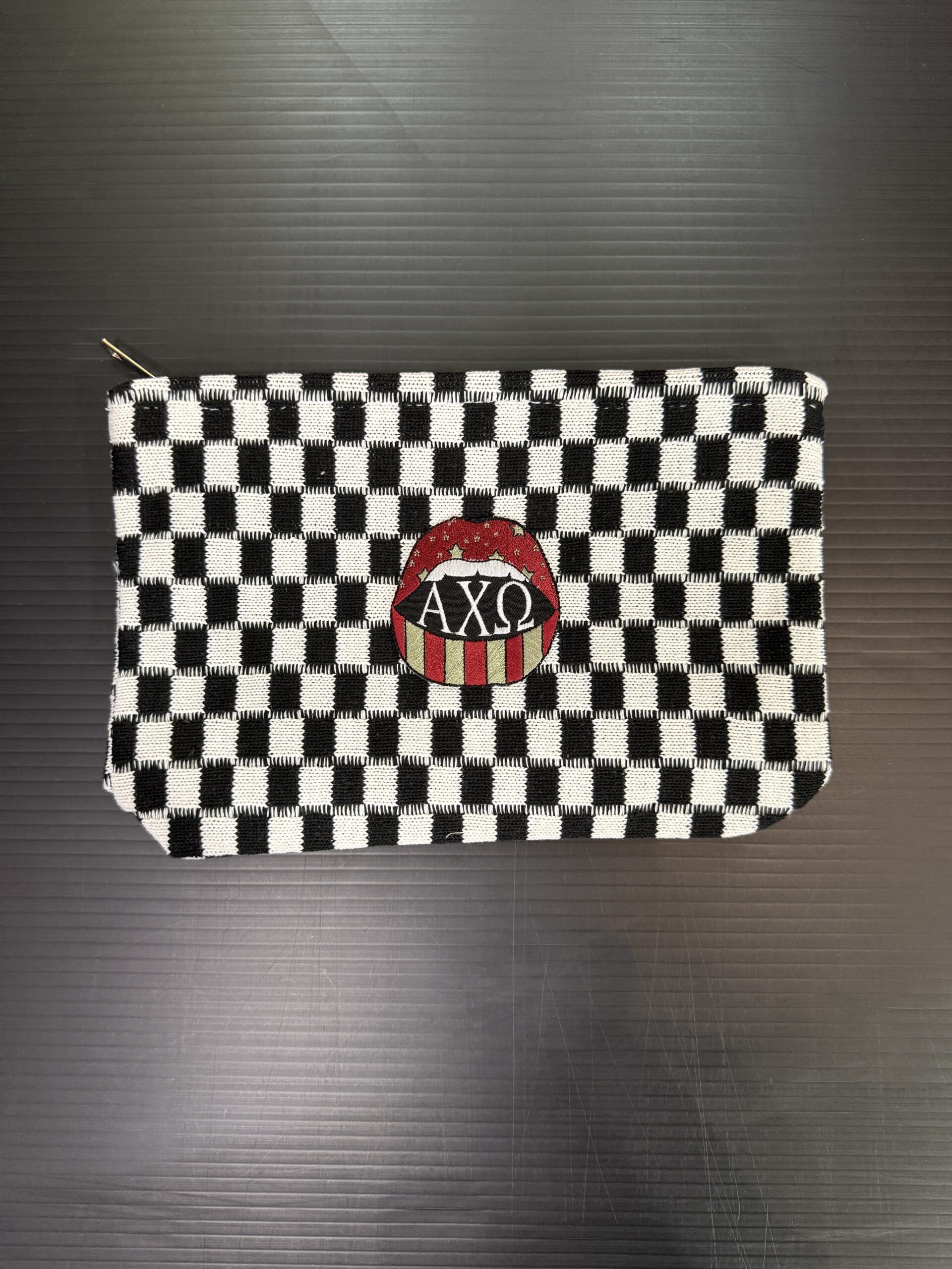 Checker Cosmetic Bag - Alpha Chi Omega - A CHi O - Alpha Chi - Image 2