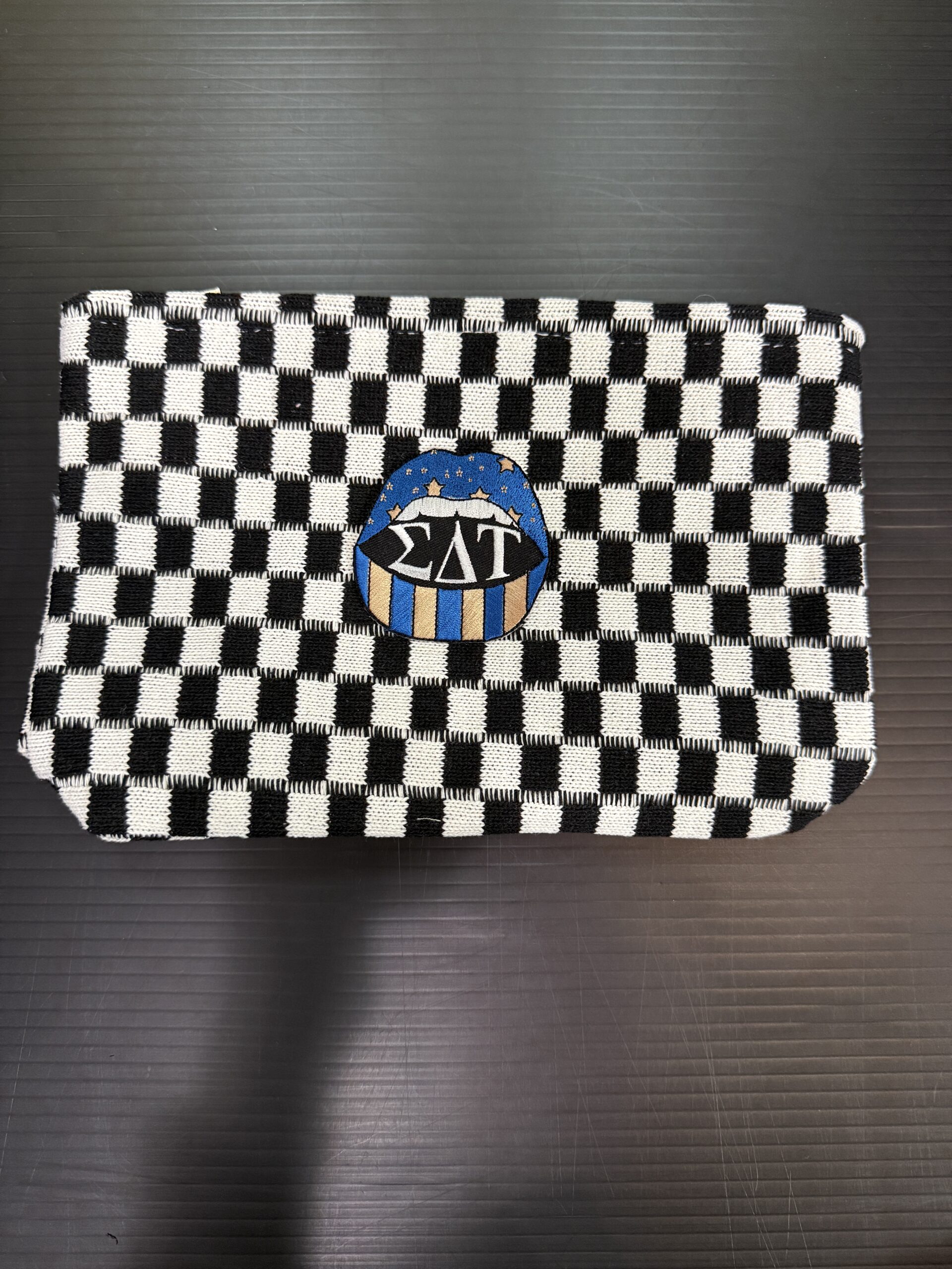 Checker Cosmetic Bag - Sigma Delta Tau - SDT - Sig Delt - Image 2