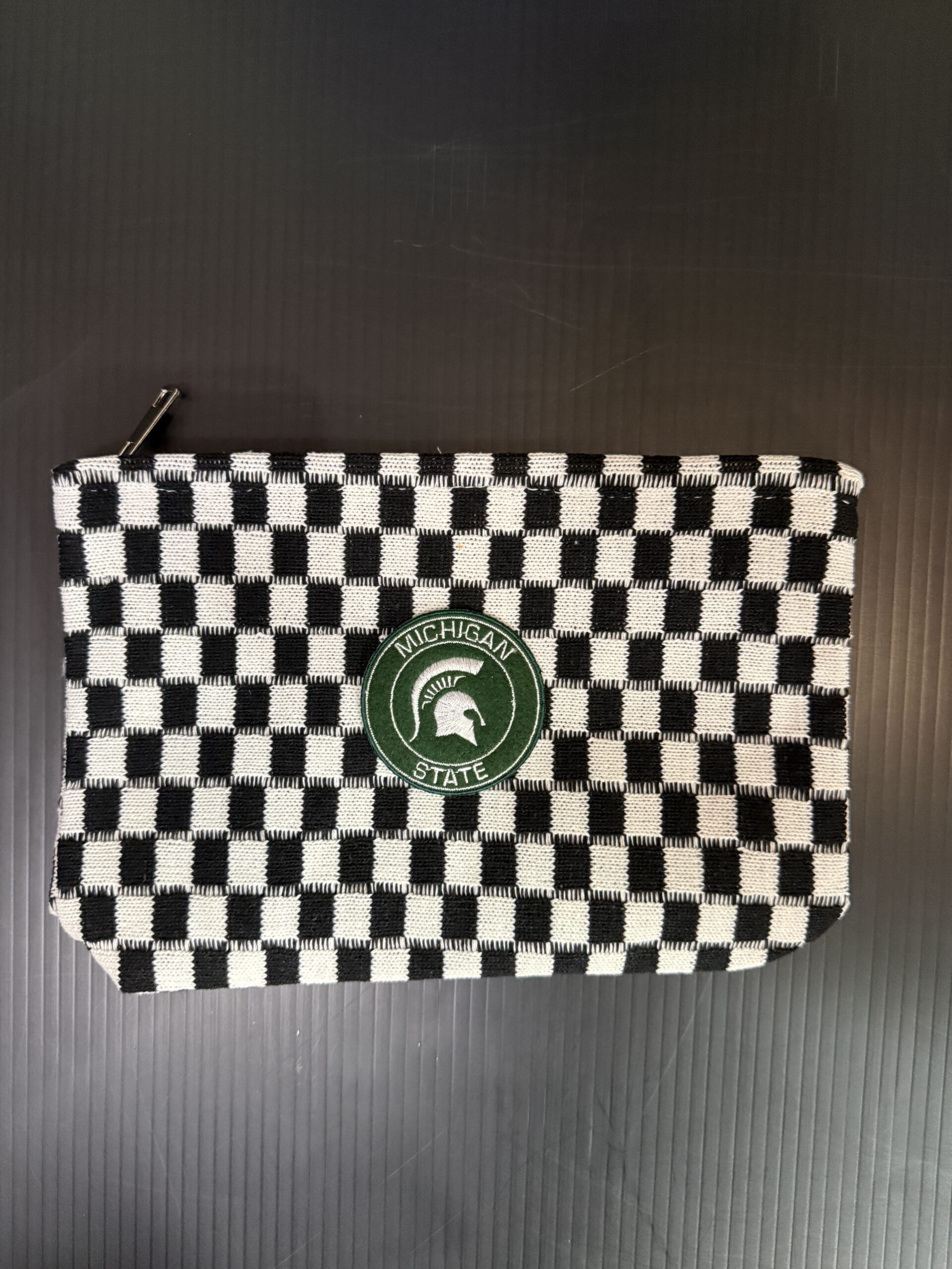 Checker Cosmetic Bag - Michigan State