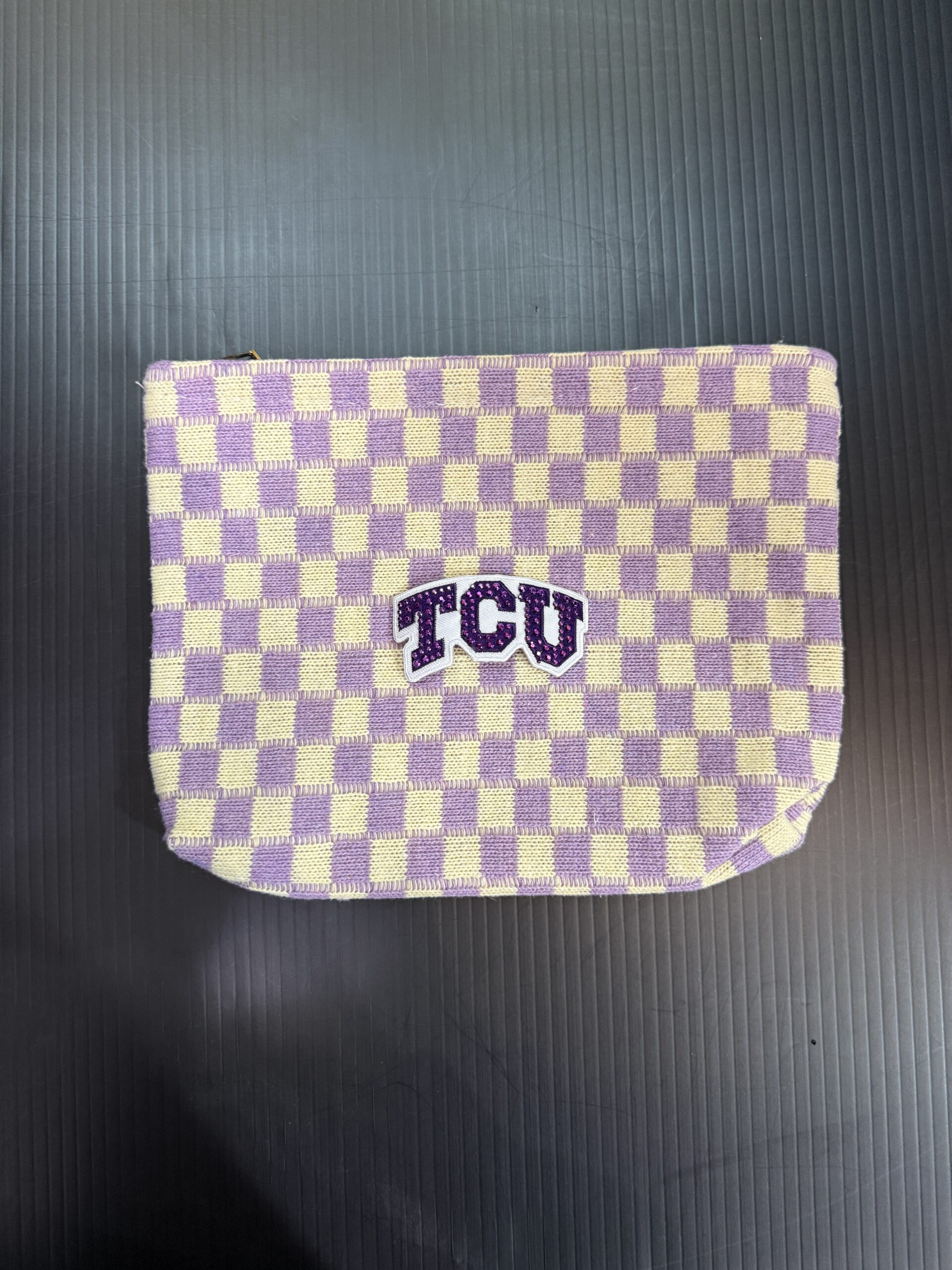 Checker Cosmetic Bag - Texas Christian University TCU