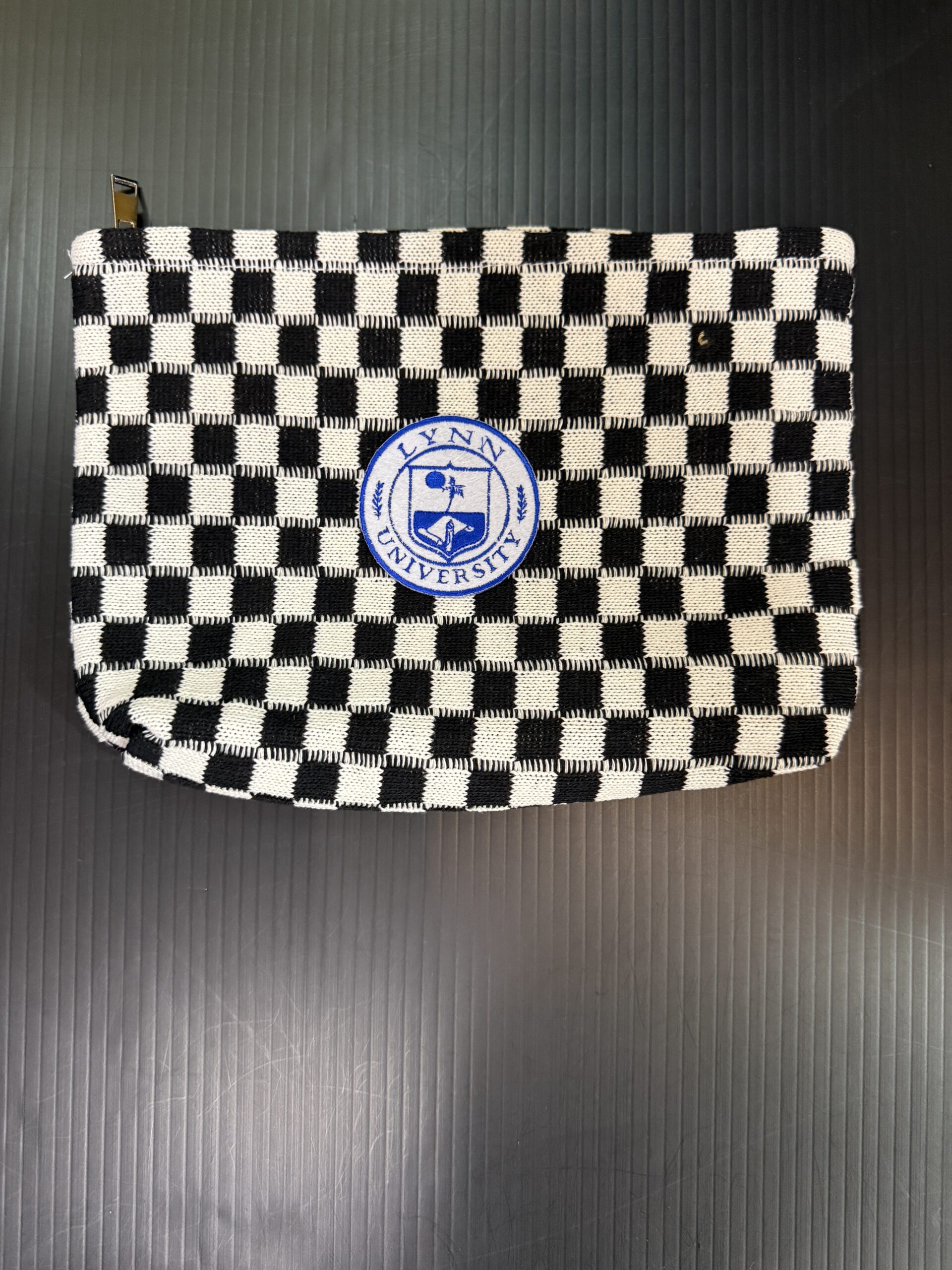 Checker Cosmetic Bag - Lynn University