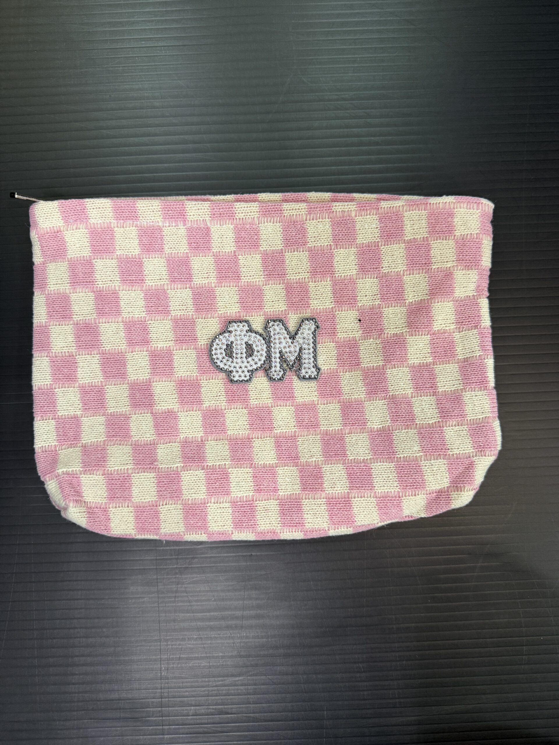 Checker Cosmetic Bag - Phi Mu