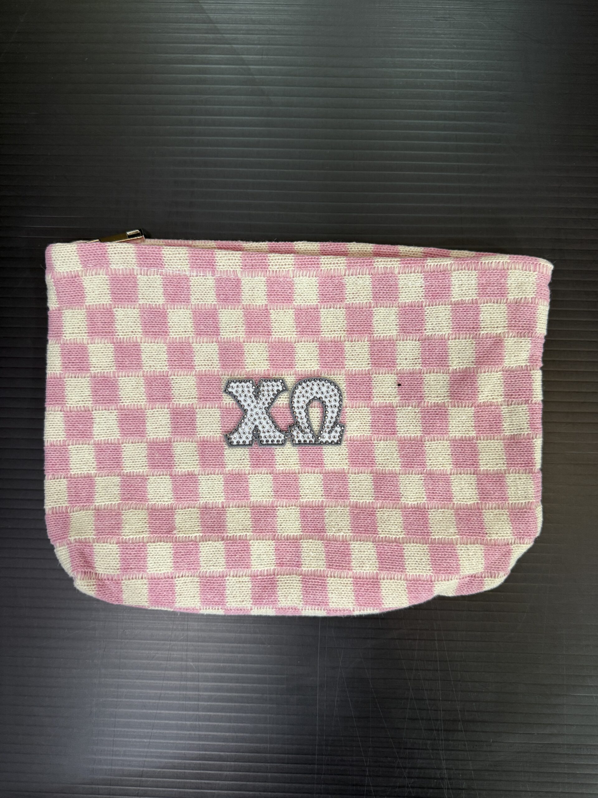 Checker Cosmetic Bag - Chi Omega - Chi O