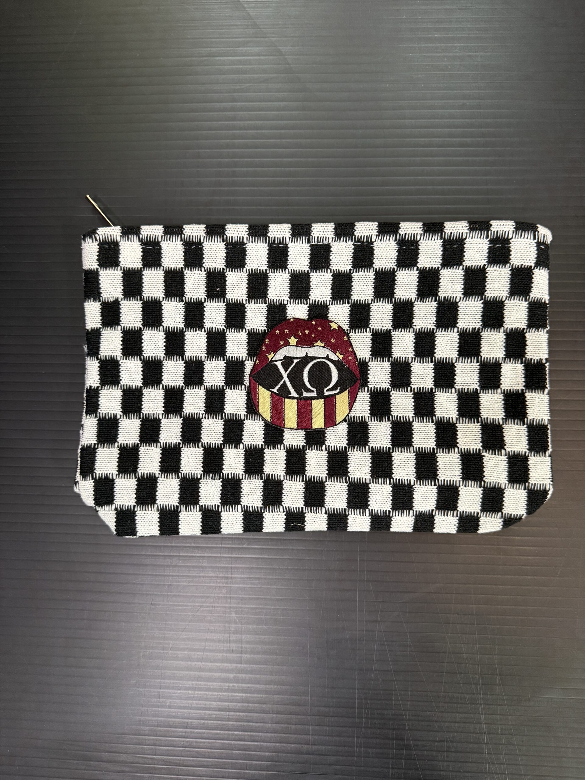 Checker Cosmetic Bag - Chi Omega - Chi O - Image 2