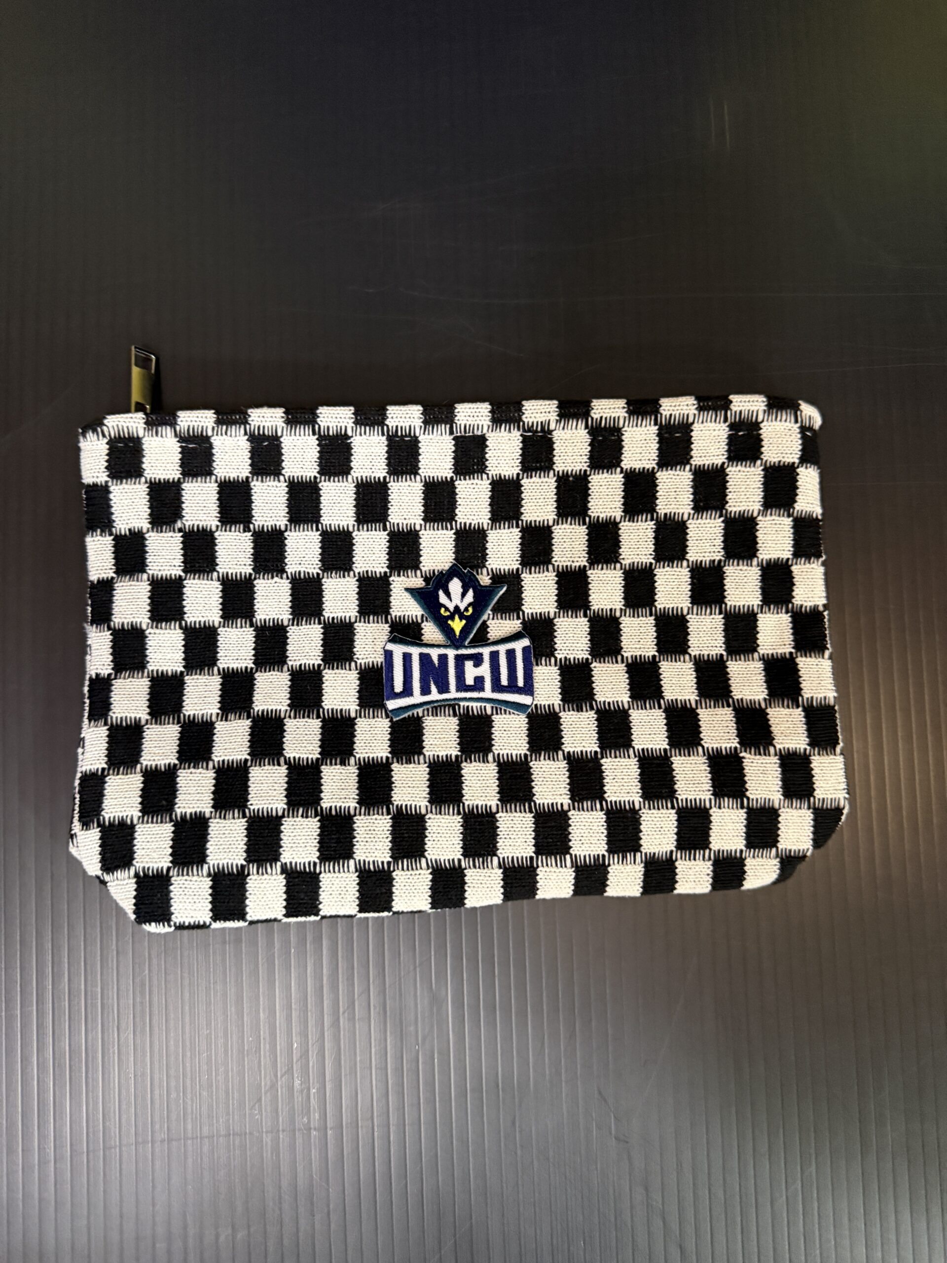Checker Cosmetic Bag - North Carolina Wilmington UNCW
