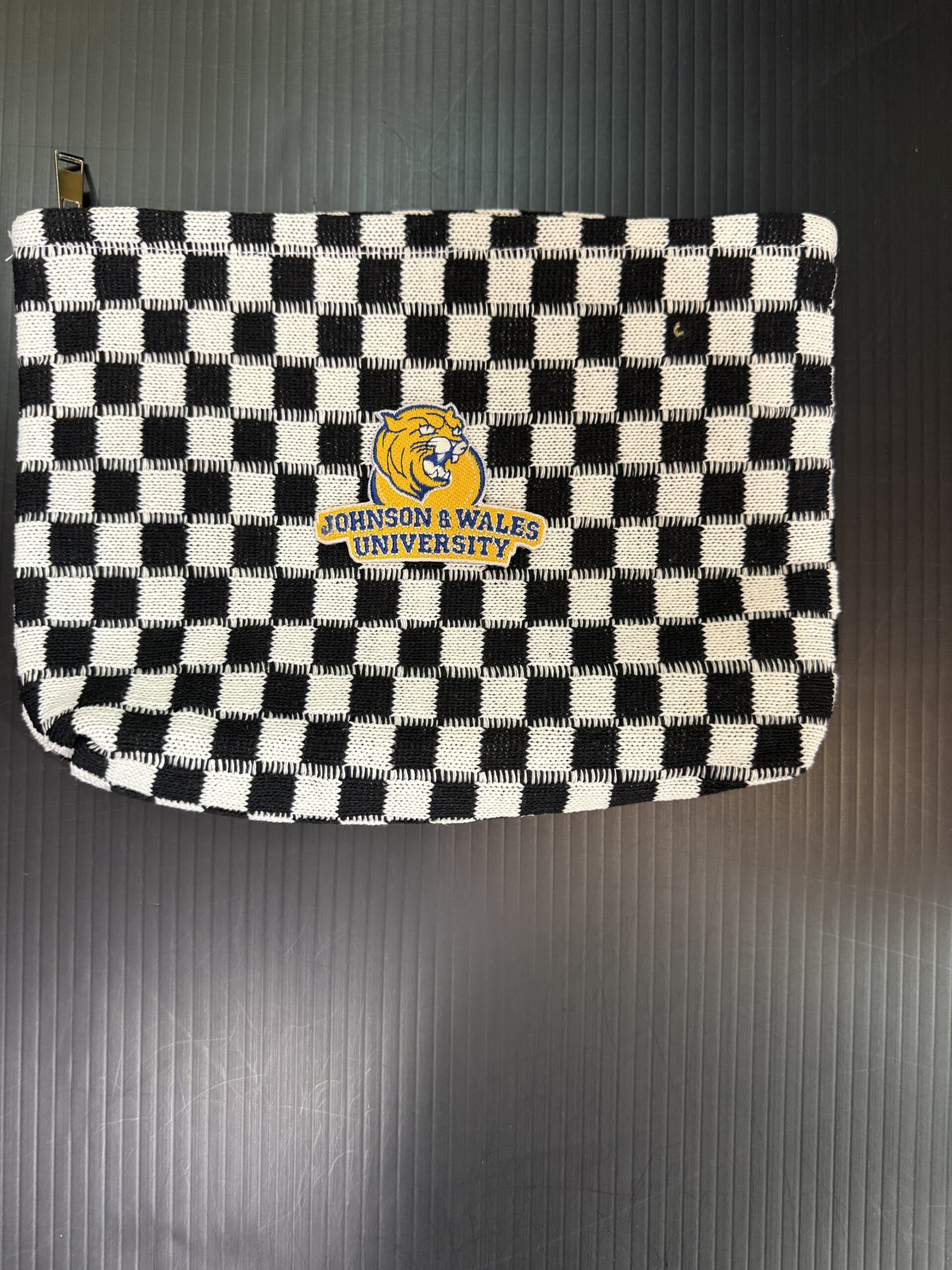 Checker Cosmetic Bag - Johnson & Wales JWU