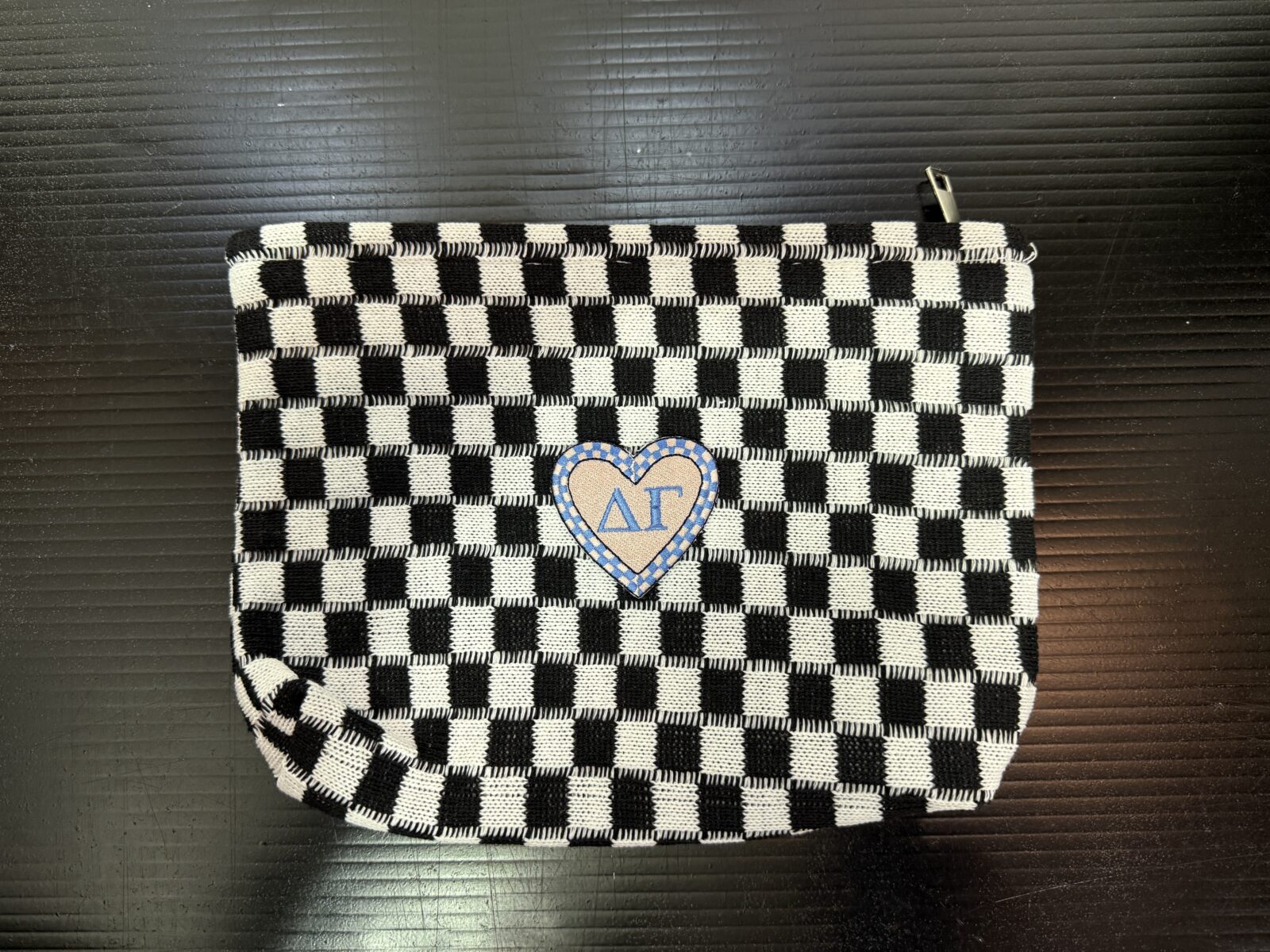 Checker Cosmetic Bag - Delta Gamma - DeeGee