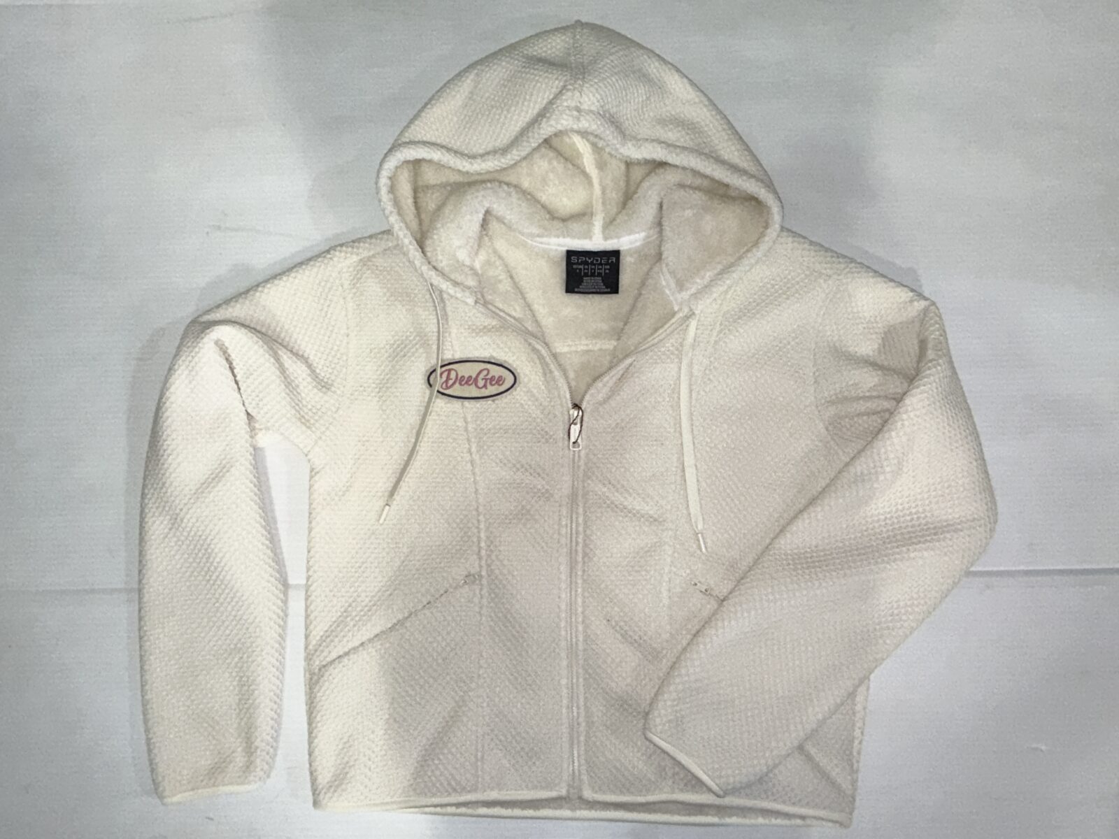 Fur Lined Waffle Zip Hoodie - Delta Gamma - DG
