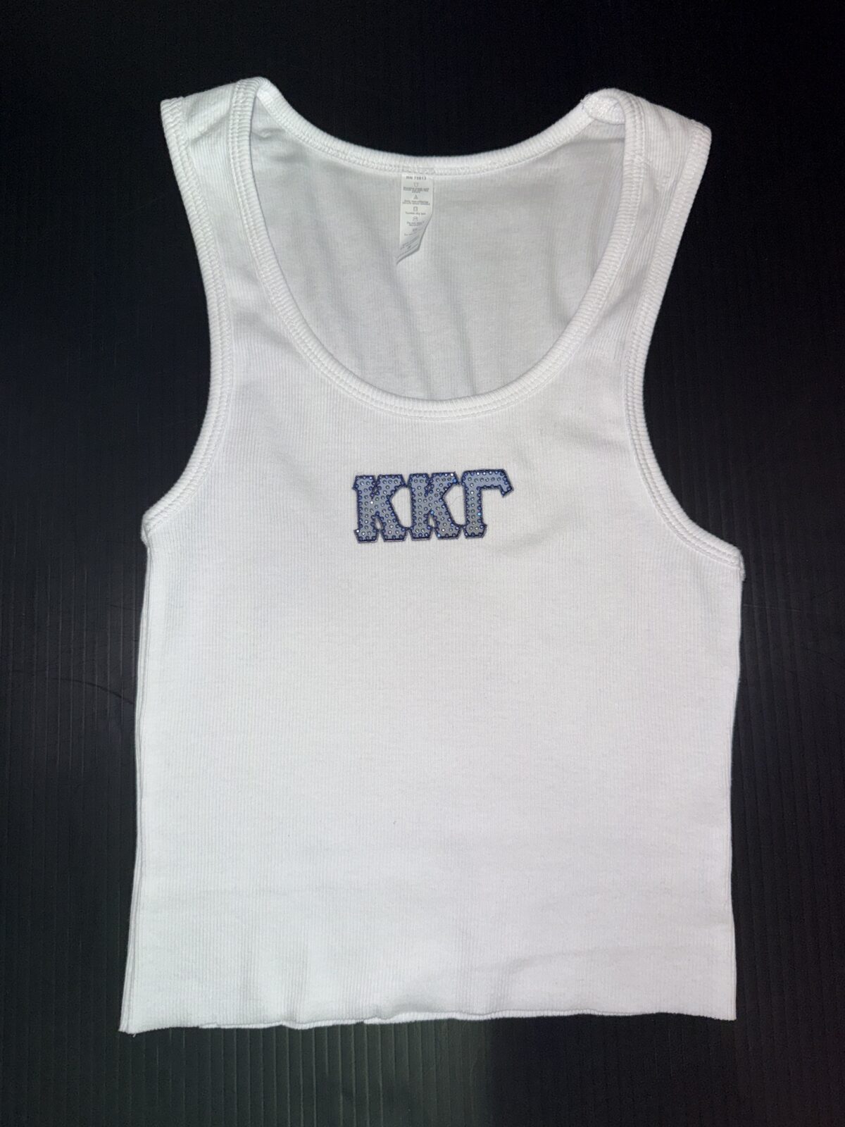 Cropped Ribbed Tank with Bling- Kappa Kappa Gamma -Kappa