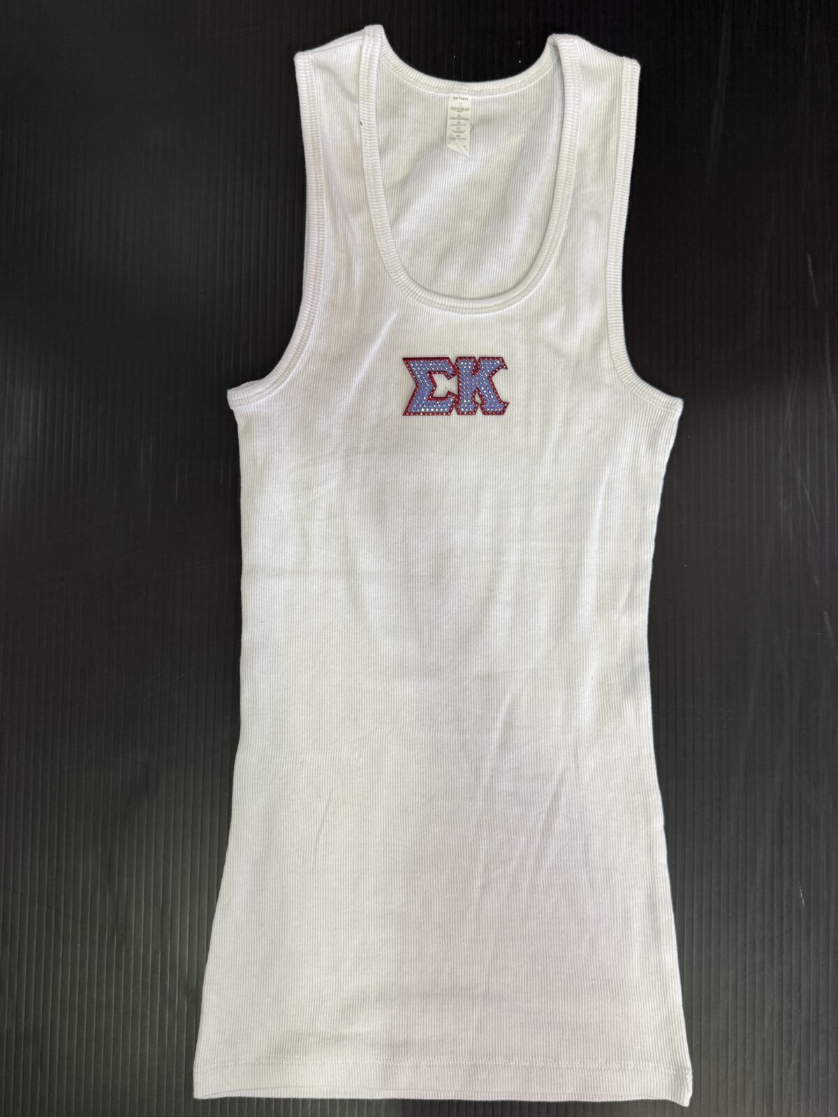 Long Ribbed Tank with Bling- Sigma Kappa - Image 3