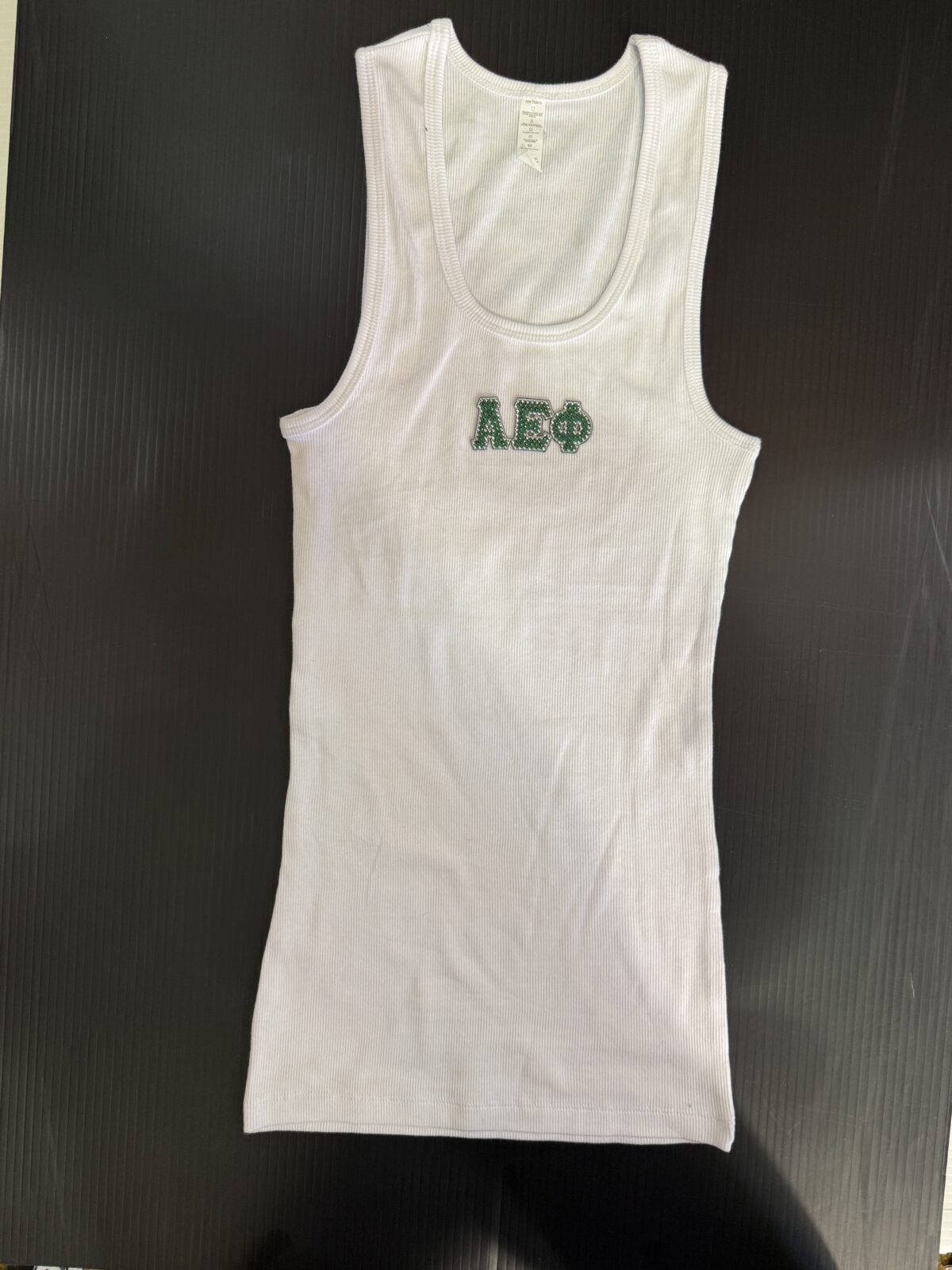 Long Ribbed Tank with Bling- Alpha Epsilon Phi - AEPhi - Image 3